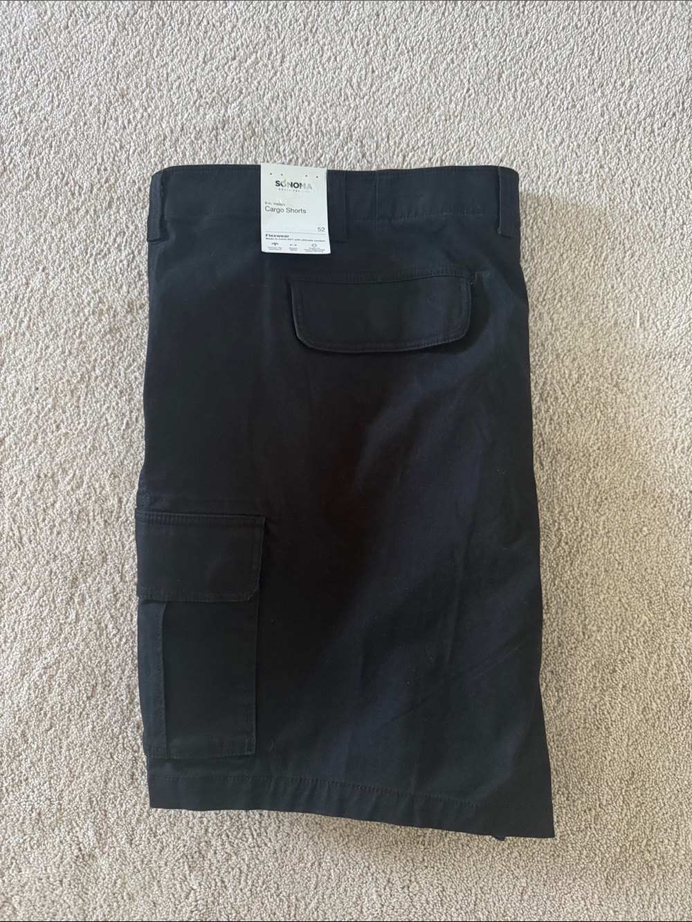 Sonoma Black 9 inch inseam Cargo Shorts